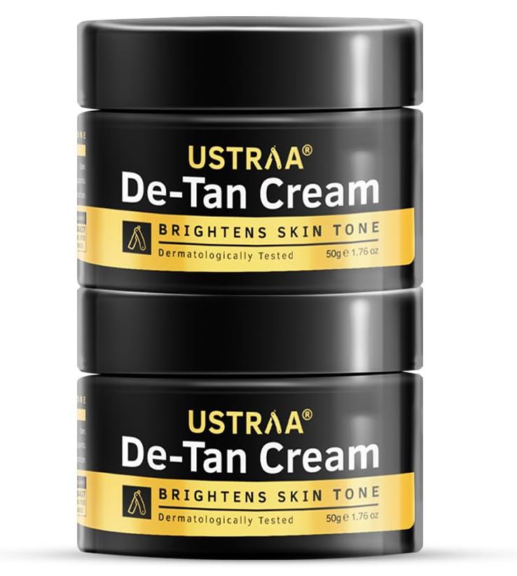 Ustraa DeTan Cream for Men 50g Set of 2 Dermatologically Tested For Effective Tan removal Even Skin tone With Japanese Yuzu Liquorice Prevents Dark Spots No Harmful Chemicals - Image 1