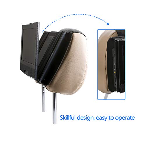 Hikig DVD Player Headrest Mount Holder - Portable DVD Player Mount for Car Back Seat Headrest - Swivel & Flip - 7 to 11 Inch - Image 4