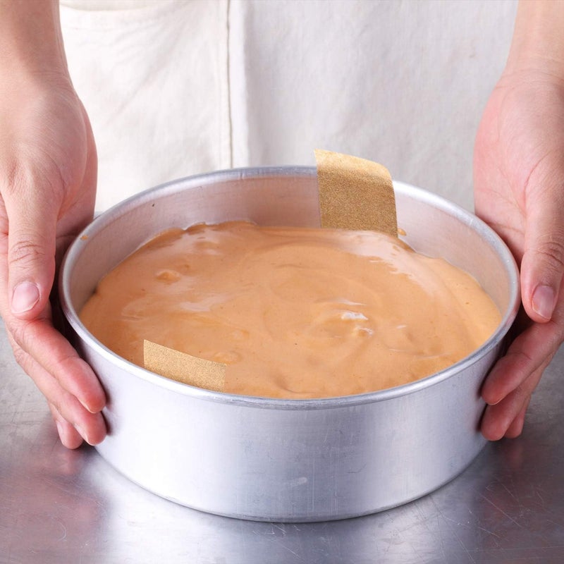 Maitys 120 Pieces Precut Circle Cake Pan Liners Round Parchment Paper Non-stick Parchment Paper with Lift Tabs for Baking (Brown) - Image 5