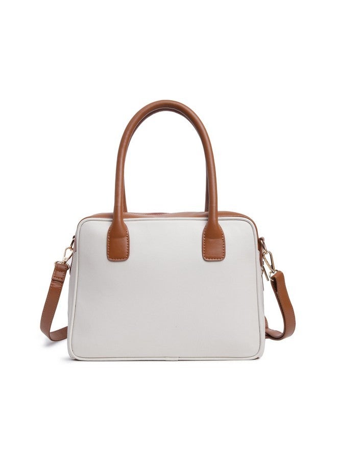 fastrack حقيبة ساتشيل هيكلية من فاستراك للنساء | حقيبة أنيقة للفتيات والسيدات والنساء | حقيبة واسعة مصنوعة من الجلد الصناعي (أبيض) - Image 3