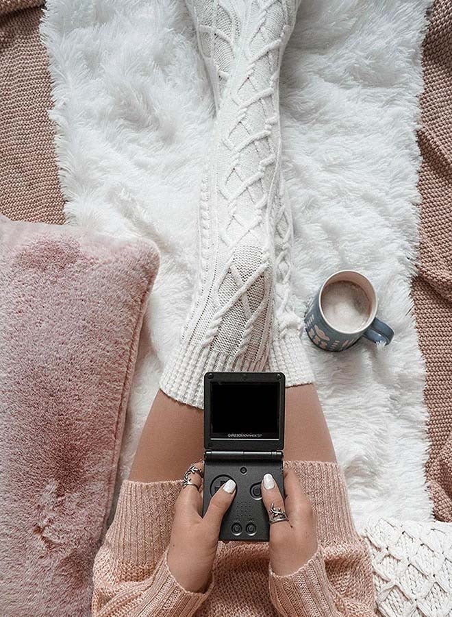 Warm Cable Knit Over Knee Socks for Women - Long Leg Warmers for Winter, Stylish Rhombus Design, Cozy Knitted Wool Stockings, Perfect for Cold Weather - Image 3