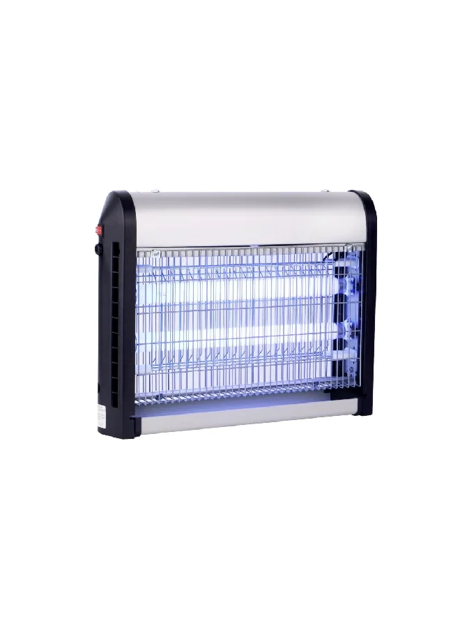 سيرين جهاز قاتل الحشرات المدمج بإضاءة LED بقوة 2x10 واط باللونين الفضي والأسود، JR89A-2X10L1