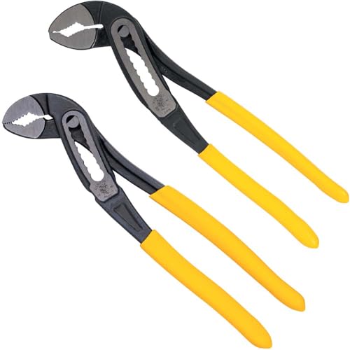 Klein Tools D5052KIT Pump Pliers Set 7Inch and 10Inch Classic Klaw QuickAdjust VJaw Tongue and Groove Pliers 2Piece
