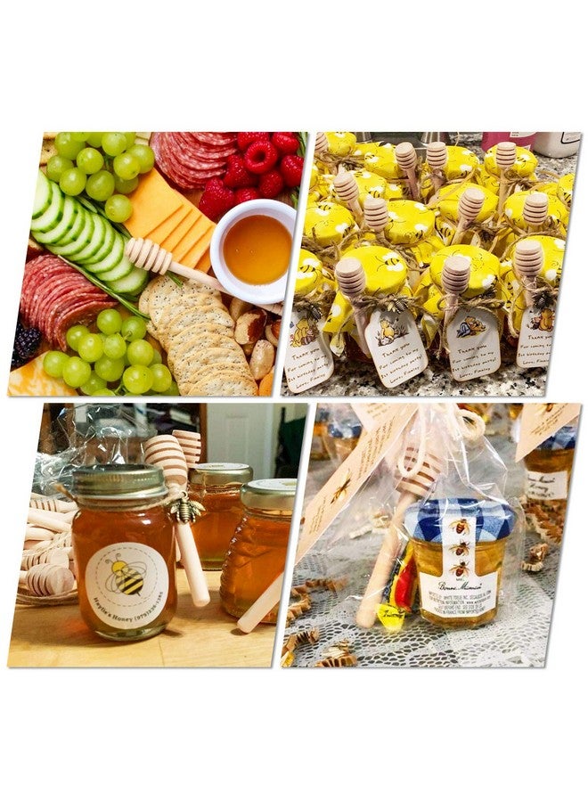 FFNIU 25Pcs Honey Dipper Sticks - Wooden Honey Dipper, 3 Inch Mini Honeycomb Stick, Honey Stirrer Stick for Honey Jar Dispense Drizzle Honey and Wedding Party Present  - Image 2