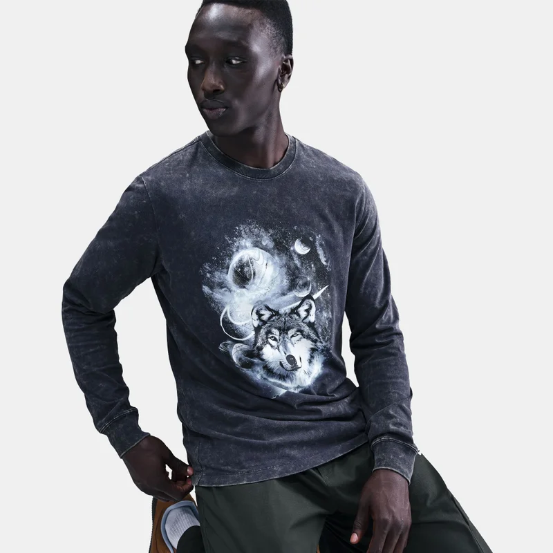 Nike Blue Men's Long-Sleeve Basketball T-Shirt for Men | Best Price UAE