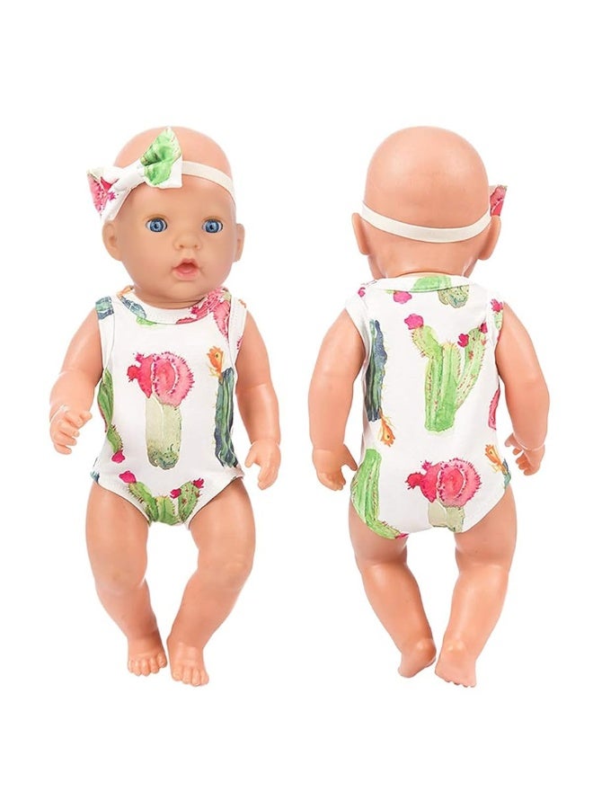 Ecore Fun 5 Sets 14-18 Inch Baby Doll Clothes Dresses Outfits Pjs for 43cm New Born Baby Dolls, 15 Inch Baby Doll, 18 Inch Girl Doll - Image 5
