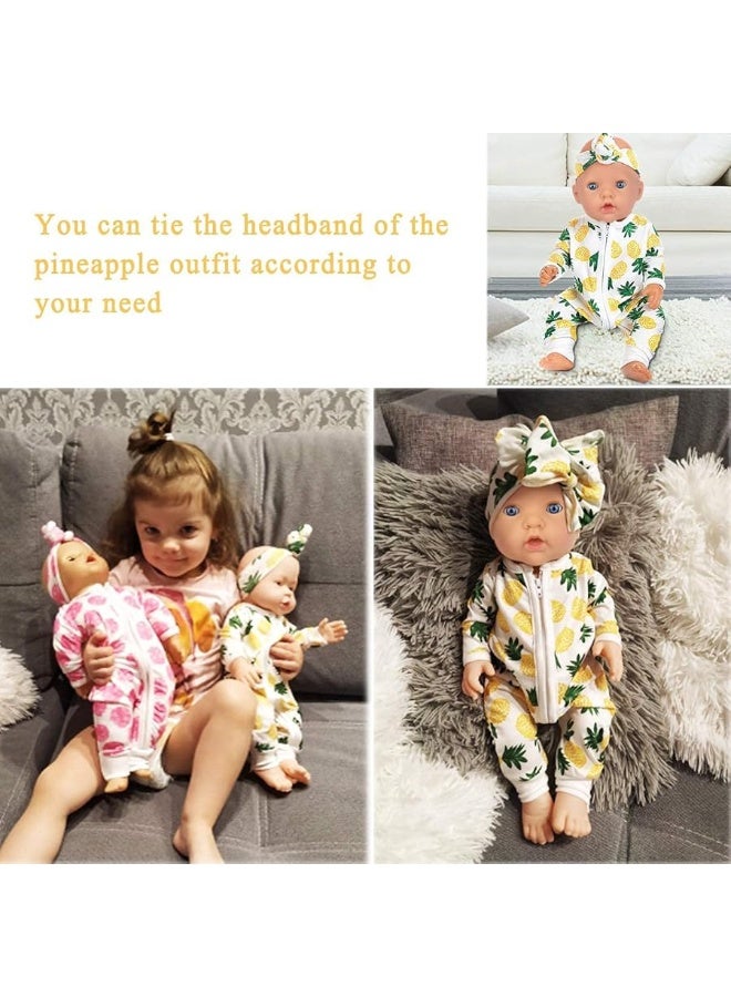Ecore Fun 5 Sets 14-18 Inch Baby Doll Clothes Dresses Outfits Pjs for 43cm New Born Baby Dolls, 15 Inch Baby Doll, 18 Inch Girl Doll - Image 4