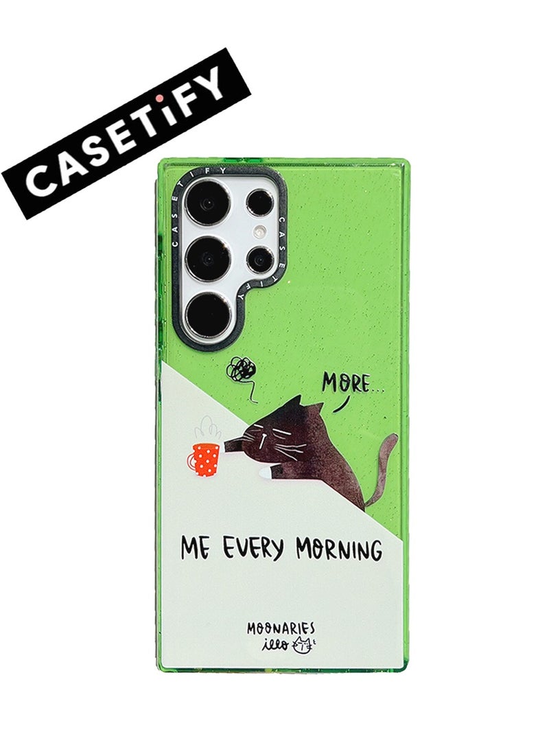 كاستيفي حافظة سلسلة سامسونج جالاكسي S23 الترا "كافيين كاتناب". - Image 1