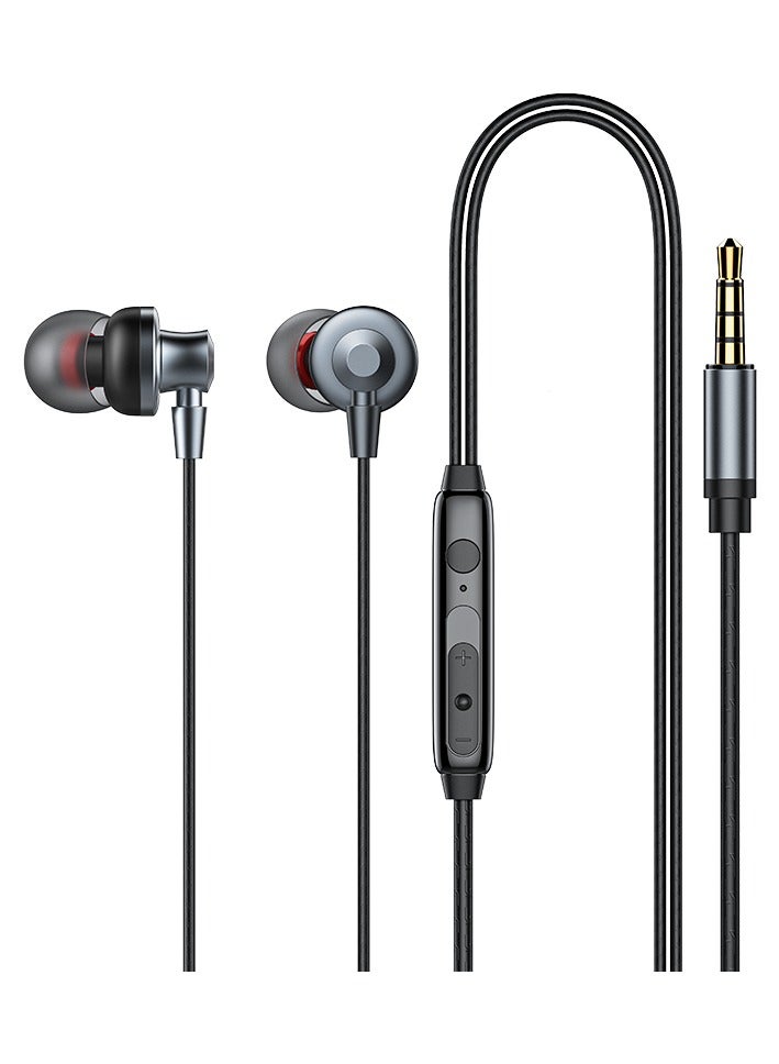 LANEX LANX LE11 In-Ear Earphones with Microphone 3.5mm Plug Amazing Sound Effect Dynamic Stereo Sound High and Deep Bass Performance Excellent Sound Isolation and Noise Reduction Comfortable Wearing 120cm Color Black  - Image 1