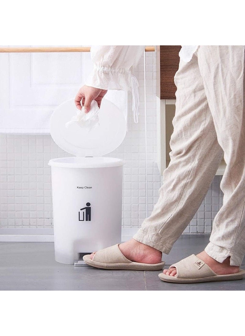 Juflix Juflix Kitchen Compost Bin 9L Trash Can with Lid for Counter Top or Under Sink recycling bins for kitchen Food Waste Bin Plastic Garbage Can for Cupboard Bathroom Bedroom Office White  - Image 4