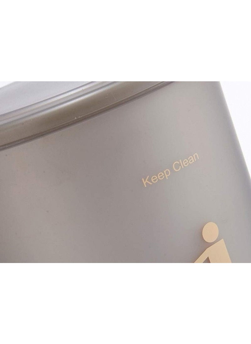 Juflix Juflix Kitchen Compost Bin 9L Trash Can with Lid for Counter Top or Under Sink recycling bins for kitchen Food Waste Bin Plastic Garbage Can for Cupboard Bathroom Bedroom Office White  - Image 5