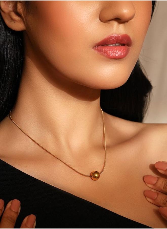 Priyaasi Elegant Women Brass Necklace with pattern and secured with Lobster Closure closure and styled in ideal for Western moments — crafted to elevate your special moments.  - Image 4
