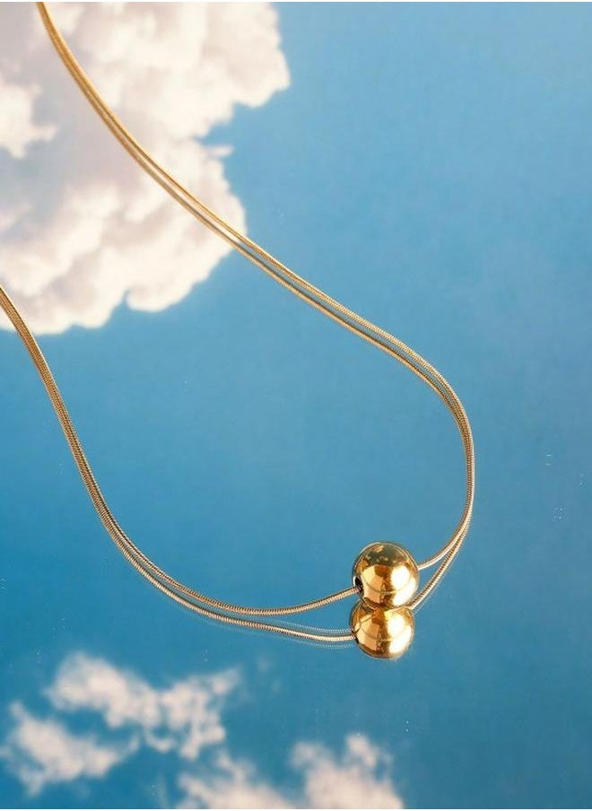 Priyaasi Elegant Women Brass Necklace with pattern and secured with Lobster Closure closure and styled in ideal for Western moments — crafted to elevate your special moments.  - Image 1