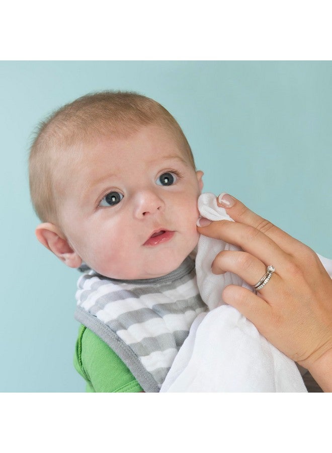 جرين سبراوتس مناديل وجه موسلين من جرين سبراوتس مصنوعة من القطن العضوي (عبوة من 5 قطع)، مجموعة بيضاء - Image 3