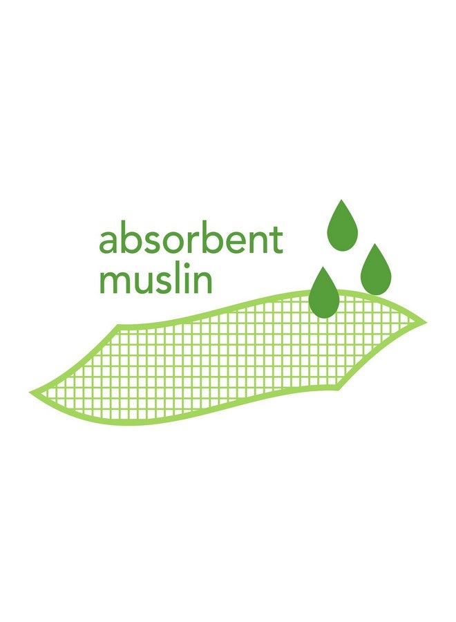 جرين سبراوتس مناديل وجه موسلين من جرين سبراوتس مصنوعة من القطن العضوي (عبوة من 5 قطع)، مجموعة بيضاء - Image 4