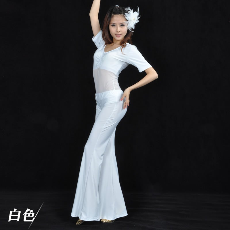 Semi-Permeable Yarn One-Body Top Practice Pants Belly Dance Clothing Belly Dance One-Body Belly Dance Clothing - Image 1