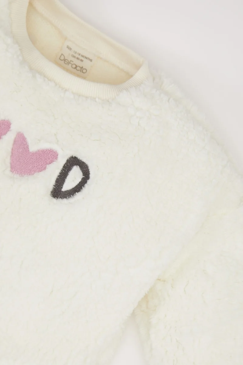 DeFacto Baby Girl 2-Piece Set Crew Neck Printed Sweatshirt Bell Bottom D7261A524WN