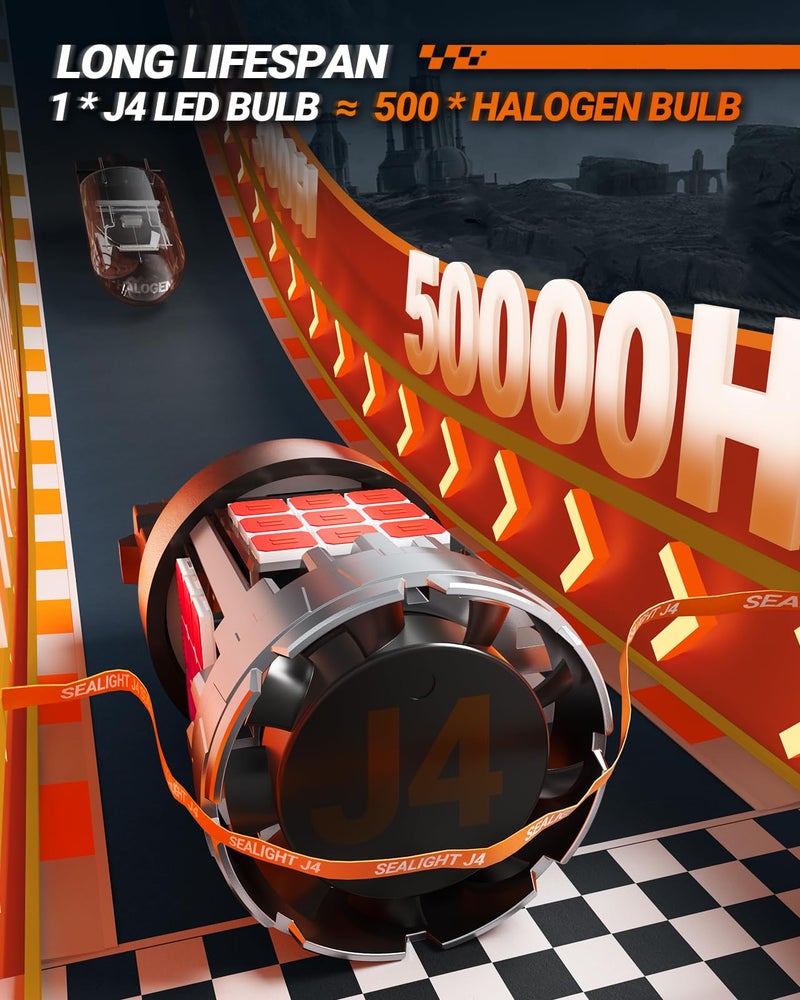 SEALIGHT 3157 LED Bulb 3156 3057 LED Strobe Brake Light, Brilliant Red 600% Brighter, With Built-In Resistor, Anti Hyper Flash Error Free for Tail Light, Stop Signal Light, Parking Light, 2 Pack - Image 3