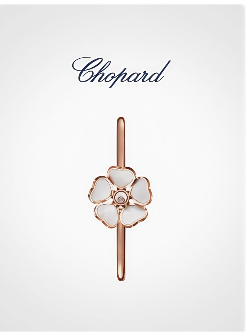 Chopard 18K rose gold white mother-of-pearl heart butterfly bracelet - Image 3