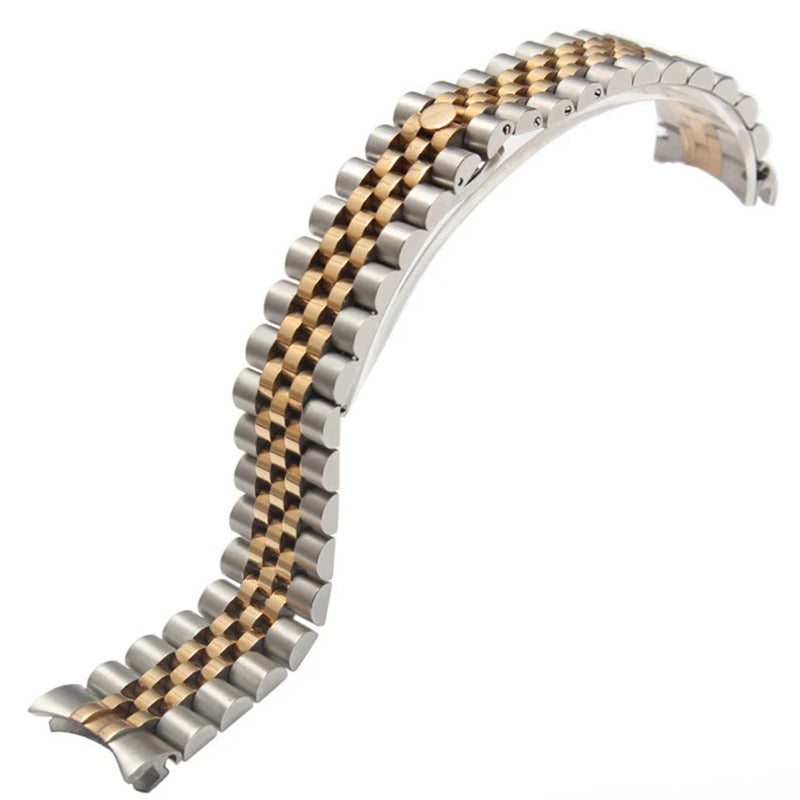 Bluejw Replacement Steel Watch Strap for Rolex Luxury Series 5 – Solid 3-Link Sports Band in 13mm, 17mm, 20mm Widths for Men - Image 5