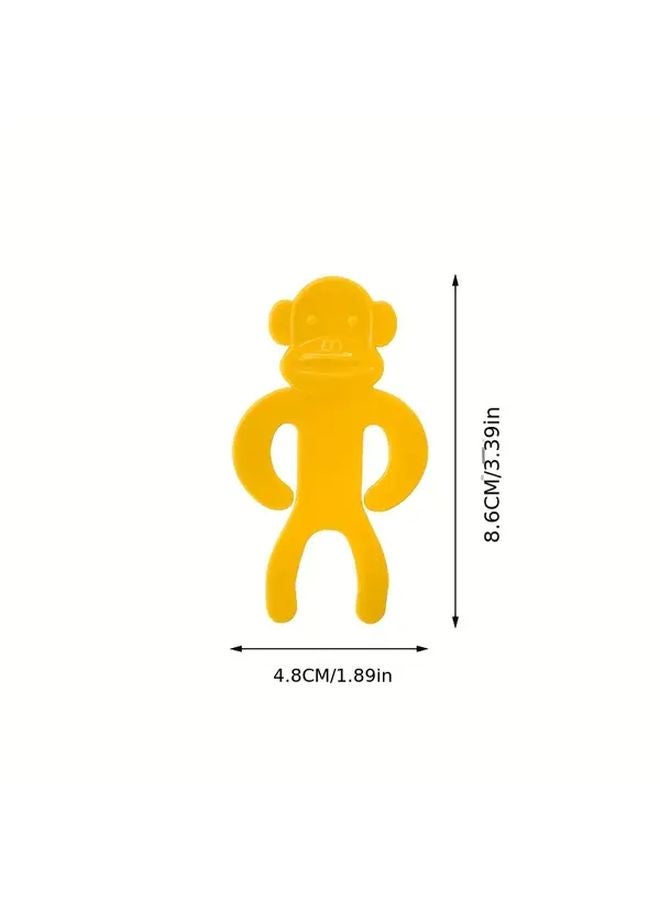 Red Sock Monkey Laundry Holder 5pcs Creative Home Washing Machine Drying Rack Organizer - Image 4