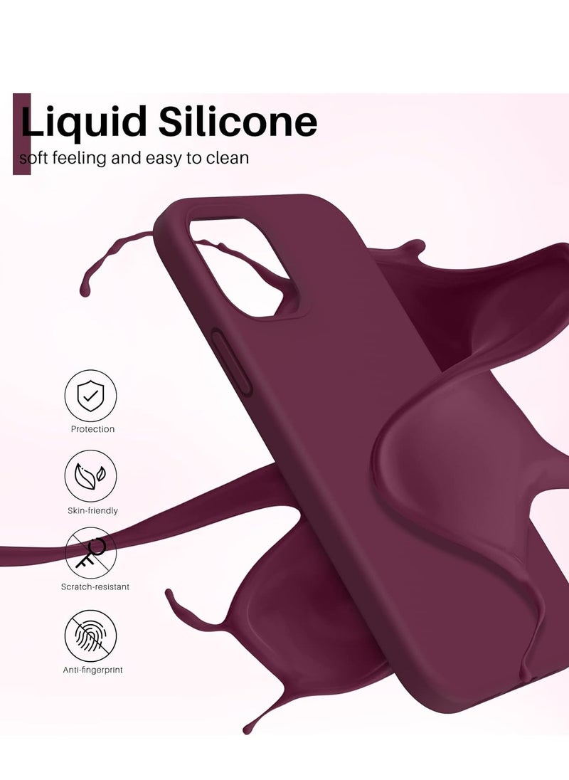 iPhone 12 Pro Max Case Liquid Silicone Anti Scratch Anti Fingerprint Soft Silky Touch Shockproof Protective Cover for Apple iPhone 12 Pro Max