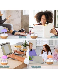 BUYCO Raining Cloud Night Light Aromatherapy Essential Oil Diffuser Micro Humidifier Desk Fountain Bedside Sleeping Relaxing Mood Water Drop Sound White  - Image 3