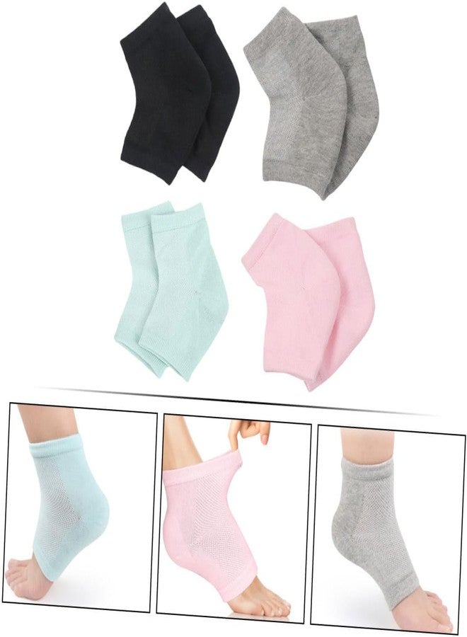 Silicone Gel Heel Socks, Cotton Blend, Grey, Free Size, Moisturising and Breathable with Anti-Slip Design for Cracked Heel Care, 17 x 11 cm - Image 5