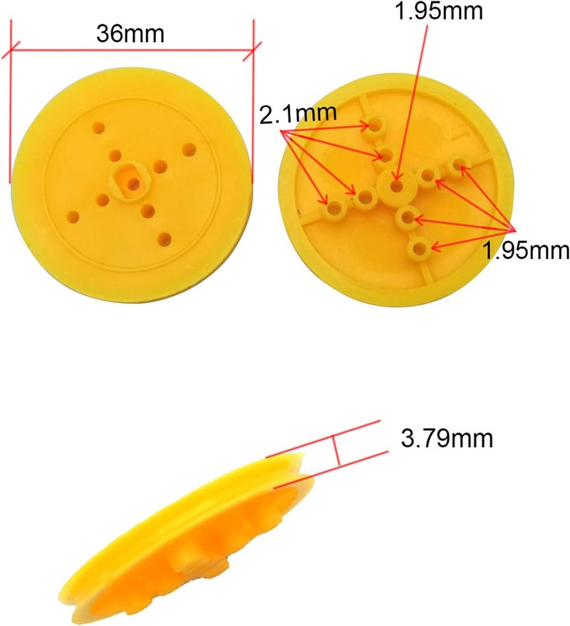 EUDAX EUDAX 2mm Hole Plastic Belt Pulley Gears Combination Modulus Package Rubber Belts Band Plastic Model Accessories for DIY Robots Cars RC Toy Car Airplane - Image 5