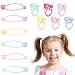 Expressions 12pc Ponytailers Ponytail Balls Hair Elastics Collection Metallic Hearts Round Balls Multicolored Twin Hair Beads Bauble Hair Ties Ponytail Holders - Image 2