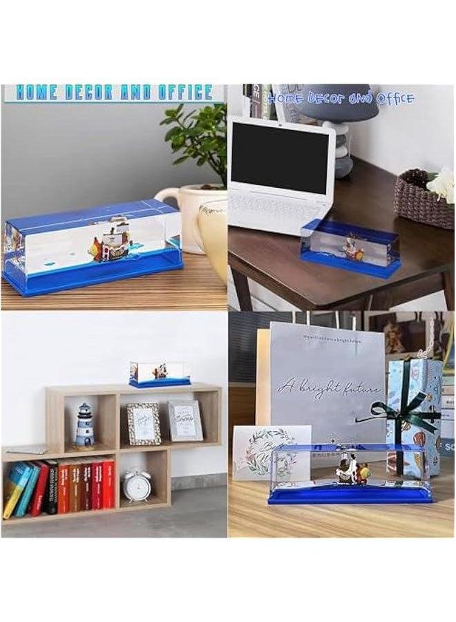 Unsinkable Boat Thousand Sunny Pirate Ship Model in a Box Bottle, Non Sinking Anime Fluid Drift Bottle Decorations Desk Decor Ornament for Fans Gifts - Image 4
