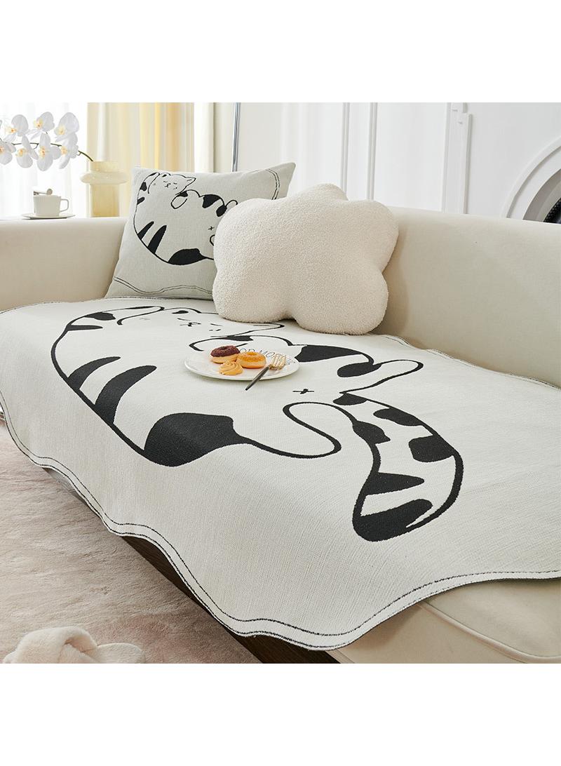 general Irregular Shaped Sofa Cushion Non Slip Sponge Seat Cushion Chenille Sofa Towel - Image 1