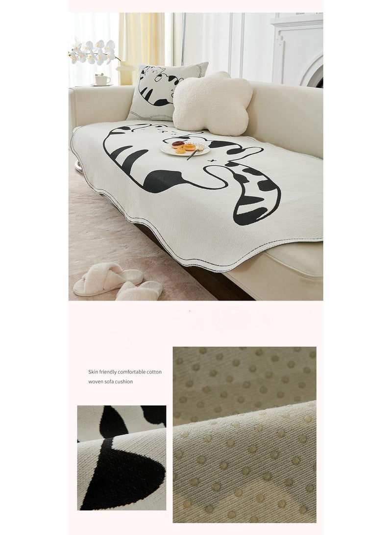general Irregular Shaped Sofa Cushion Non Slip Sponge Seat Cushion Chenille Sofa Towel - Image 4