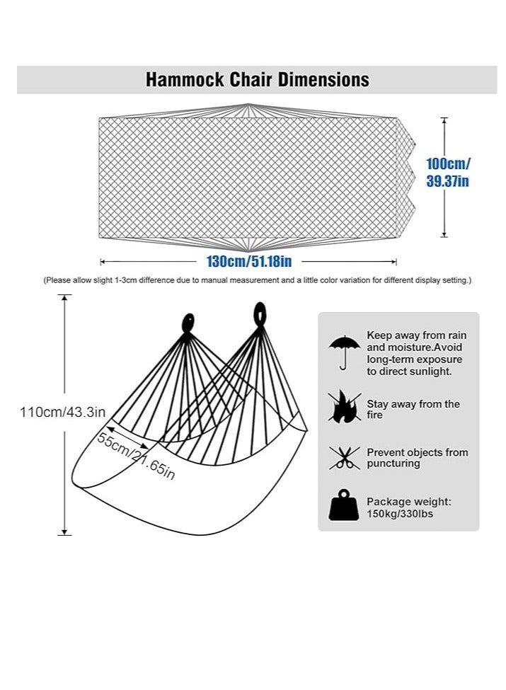 عربست كرسي أرجوحة معلق بحبل، أقصى وزن 300 رطل كرسي معلق مع جيب ومتانة مثالي للاستخدام في الهواء الطلق والمنزل وغرفة النوم والفناء والحديقة - Image 5