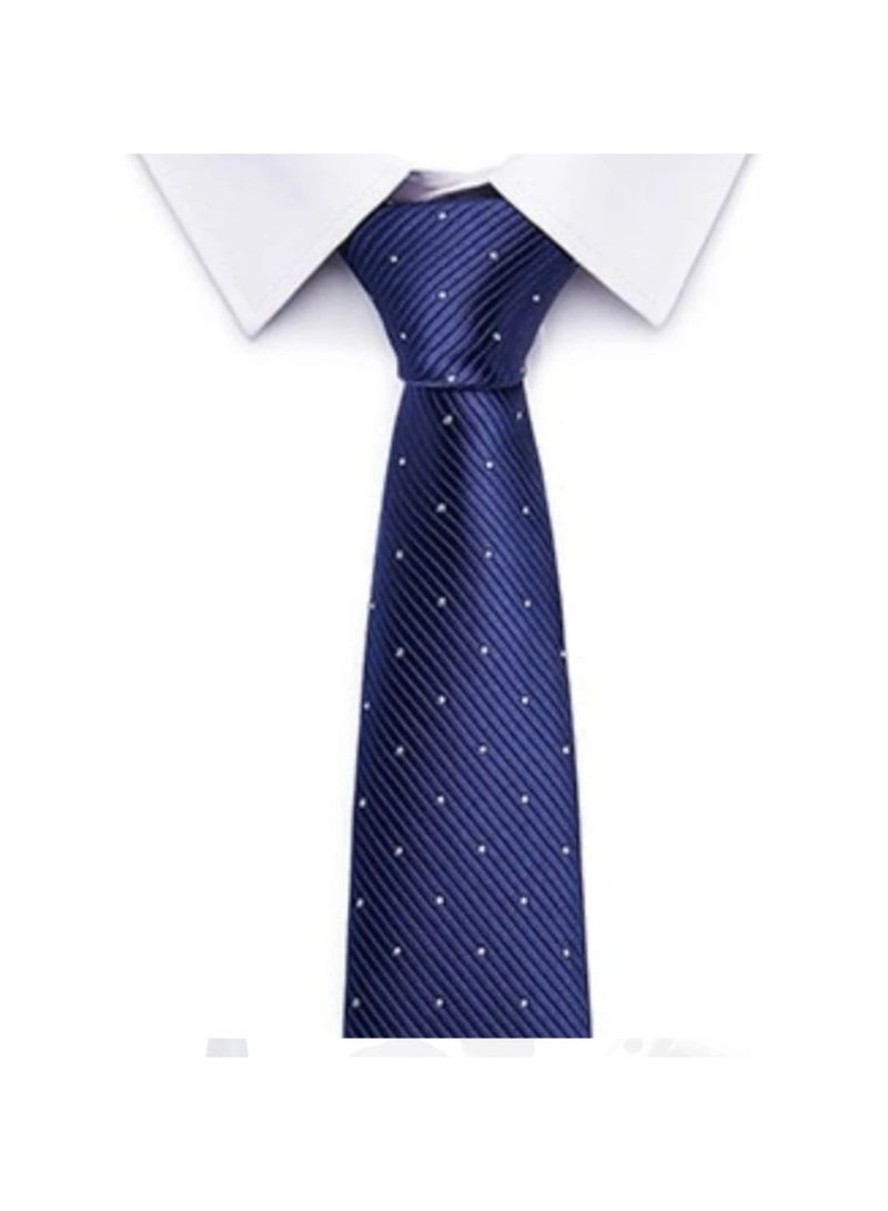 طقم كرافتة رجالي مصنوع يدوياً (3 قطع) - كرافتة ومنديل جيب وأزرار أكمام - - بوكس هدايا فاخر - Image 3