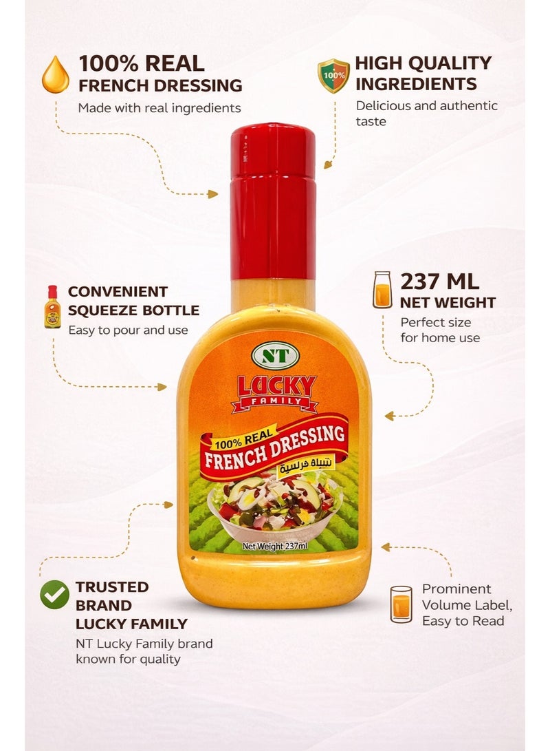 LUCKY FAMILY 100% Real French Dressing 237ml - Image 3