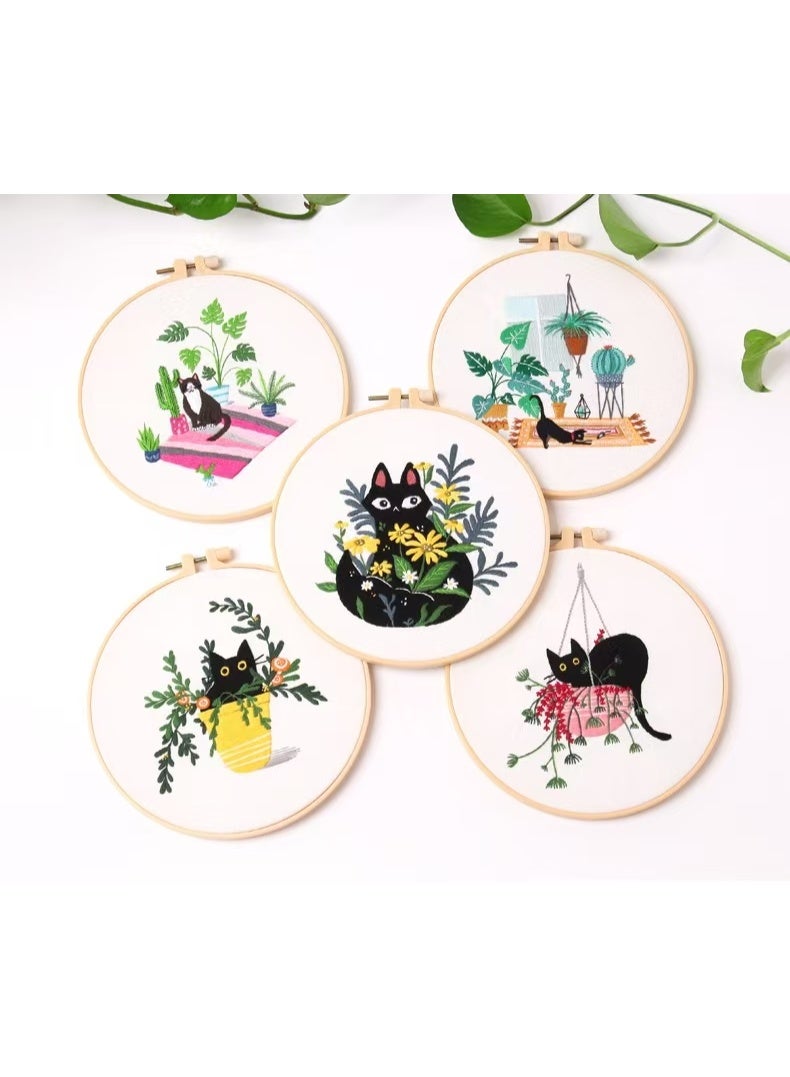 New cat embroidery kit material package - Image 2