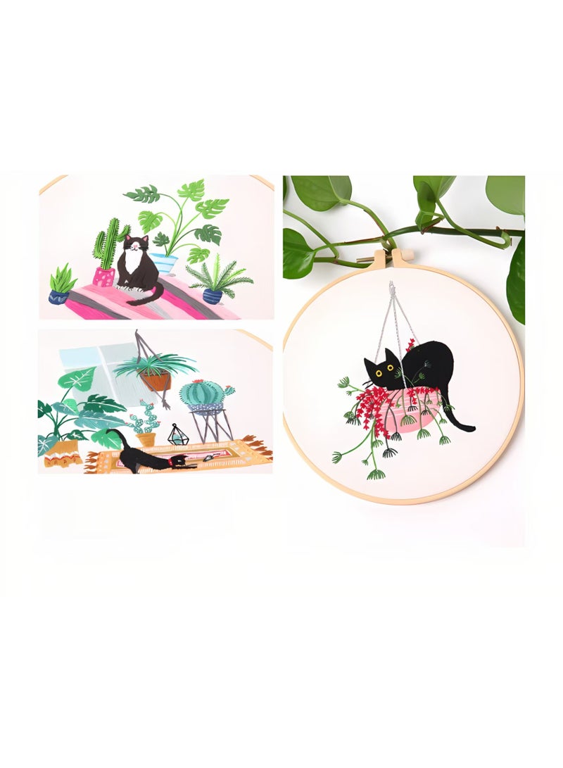 New cat embroidery kit material package - Image 4