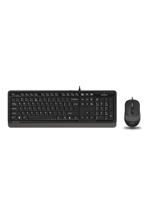 FSTYLER WIRED KEYBOARD MOUSE SET F-1010S, 1200/1600/2000 DPI ADJUSTABLE, 12 FN HOTKEYS,FOR WINDOWS XP / VISTA / 7 / 8 / 8.1 / 10, BLACK