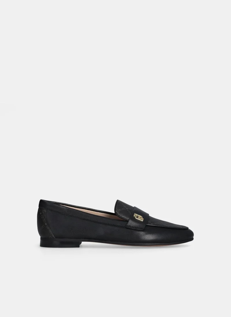 Liu Jo Monogram leather loafers