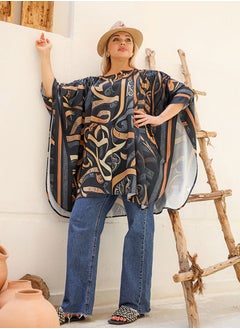 Zmurud Autumn poncho - printed  - Image 3