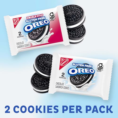 OREO Gluten Free Original & Double Stuf Chocolate Sandwich Cookies Variety Pack, Gluten Free Cookies, 20 Snack Packs (2 Cookies Per Pack) - Image 2