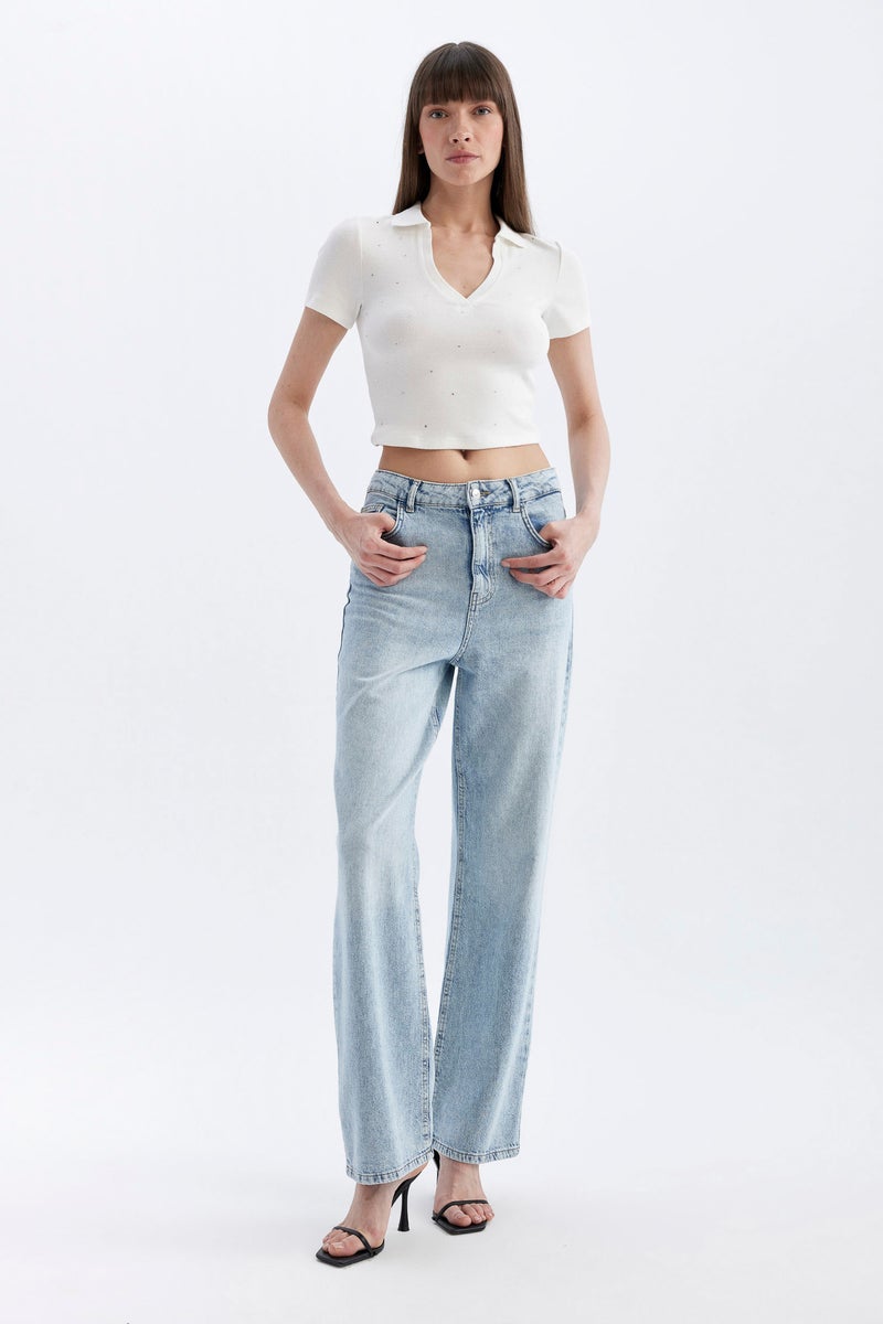 ديفاكتو تيشيرت بولو نص كم مضلع سليم فيت - Image 2