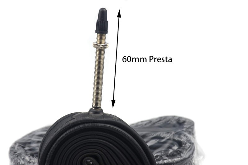FANSPRO 2 Pack 700 x 28-32c Road Bike Inner Tubes, 60mm Presta Valve Premium Quality Butyl Inner Tube with 2 Tire Levers - Image 2
