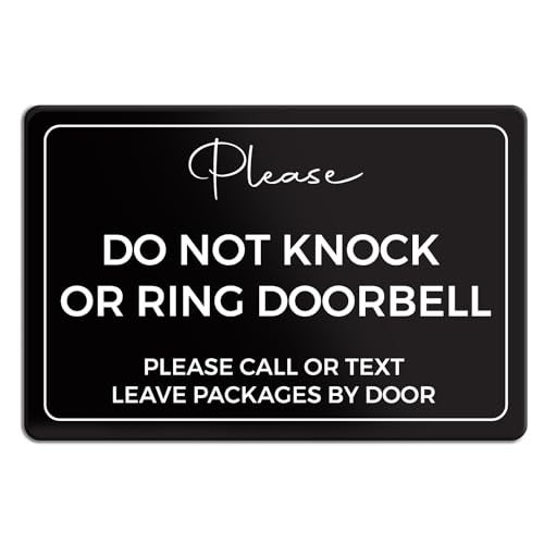 Sutter Signs Please Do Not Knock or Ring Doorbell Sign, Durable ABS Plastic with Full Adhesive Backing, Do Not Disturb Sign for Home, Office Door 4x6" - Image 1