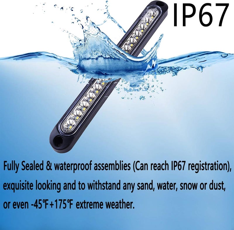 KEING 2 Pack 10" LED Trailer Identification Lights - Image 3