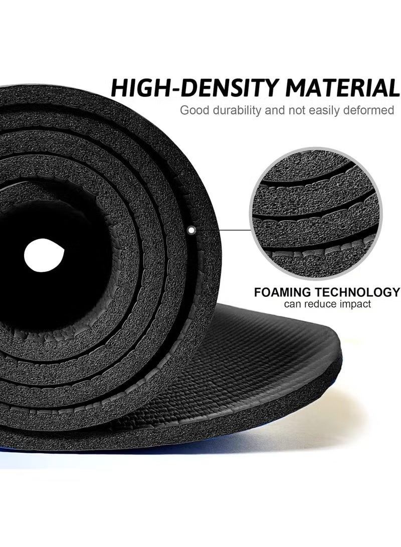 سكاي تاتش سكايتاتش حصيرة يوغا غير قابلة للانزلاق، مع حزام حمل، سماكة 10 مم، مناسبة لتمارين HIIT والبيلاتس واليوغا والتمارين المنزلية - Image 2