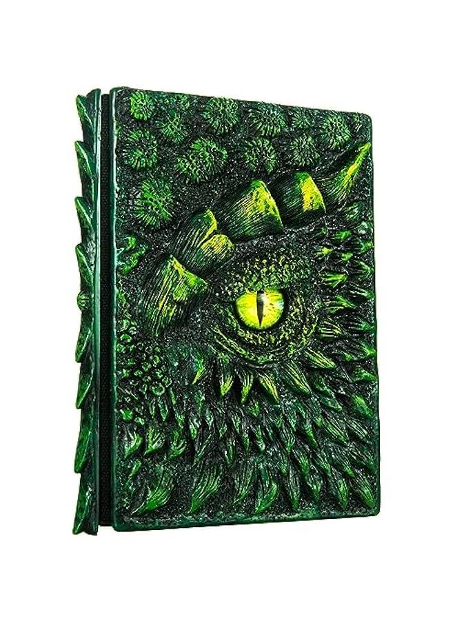3D Dragon Eye Embossed Journal,Resin Engraving Notebook,Dnd notebook for Dragon Lovers ，Blank Paper,Hardcover Travel Notepad for Writing,Sketchbook,Collection,Gift,Decoration A4 and A5 Size (A5-Gree