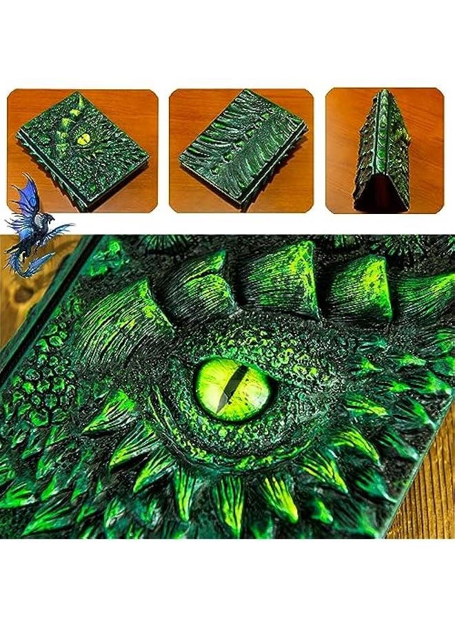 3D Dragon Eye Embossed Journal,Resin Engraving Notebook,Dnd notebook for Dragon Lovers ，Blank Paper,Hardcover Travel Notepad for Writing,Sketchbook,Collection,Gift,Decoration A4 and A5 Size (A5-Gree