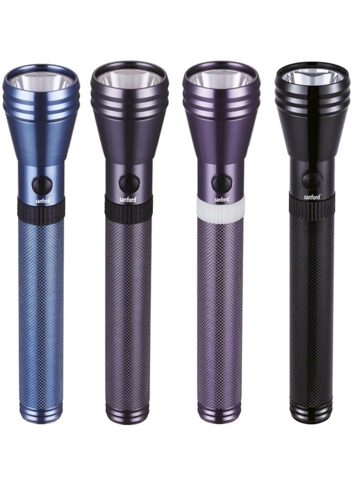Sanford Combo (4 In 1) Rechargeable LED Search Light Torch with 2200 Meters Range and 240 Minutes of Continuous Working Perfect for Camping Bicycle Hiking and Emergency (SF6209SLC -3SC)